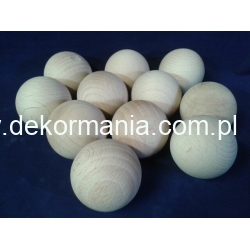 Kulka drewniana 40mm  surowa BEZ OTWORU  ,CENA   1szt  ,kulki drewniane,koralik drewniany 4cm , kulka 40mm