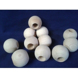 Kulka drewniana  40mm , drewniana ( OTWÓR NA WYLOT 18 mm )   CENA  za  1szt  , kulki drewniane,koralik drewniany 4cm