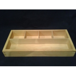 Pojemnik,przybornik, organizer , pudełko31,5x14,5x4cm -  5 PRZEGRÓDEK, pudełko gramatyczne, przegrodami