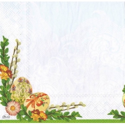 Serwetka -222- Wielkanoc , baranek, pisanki