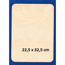 SKLEJKA #3mm Podkładka 22,5x32,5cm , deseczka 22,5x32,5cm zaokrąglone boki / 7755