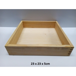 Pojemnik , pudełko , tacka  23x23x5cm, pudełko drewniane