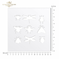 Szablon 16x16cm / ST0231A / owady, insekty
