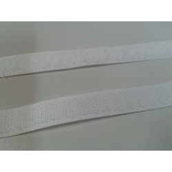 1mb /  Taśma rzep  szerokość   16mm     haczyk+ pętelka   BIAŁY