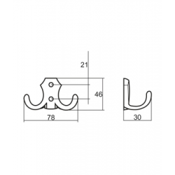 Wieszak 78x46 mm / Wieszak WP 8906 satyna