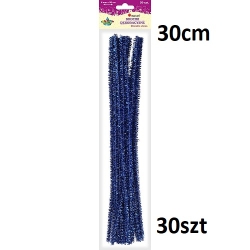 DRUCIKI KREATYWNE NIEBIESKIE 30cm METALIZOWANE A" 30szt /  TITANUM / TY 338637