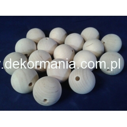 Kulka drewniana 35mm surowa   ,CENA   1szt  ,kulki drewniane ,otwór 5mm,koralik drewniany 3,5cm , kulka 35mm