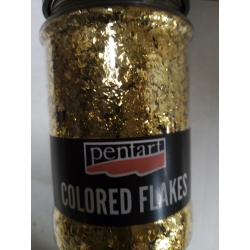 PENTART FOLIA PŁATKI 100ml ZŁOTO BAROKOWE , cienkie listki folii  folia do złoceń w płatkach, ikona,rama, szlagmetal/ 3754