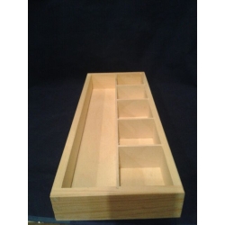 Pojemnik,przybornik, organizer , pudełko 39x14,5x4 cm - 6 PRZEGRÓDEK, pudełko gramatyczne, przegrodami