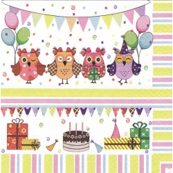 Serwetka -460- sowy ,party