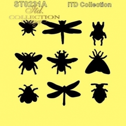 Szablon 16x16cm / ST0231A / owady, insekty