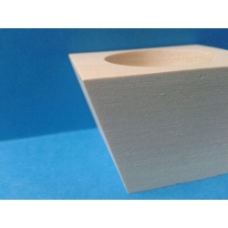 Świecznik 4,5x15cm skośny dwójka