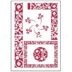 Szablon   21x30   (KSG267) wzory,ramka     STAMPERIA