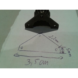 Nóżka dekoracyjna metalowa  do szkatułek С015    dł:3,5cm  ,  wys: 2,3cm