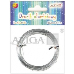 ALIGA Drucik aluminiowy  SREBRNY   0,8mm x 7metrów /   DA-1205  ALIGA, drut