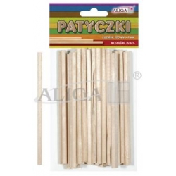 Patyczki  drewniane 10cm, kreatywne   bezbarwne, surowe  op. 50szt. 100x4mm / PK-0128