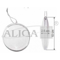 Medalion 10cm akrylowy PŁASKI  ,  grubość 2,5cm   medalion plexi, składany AMP-10