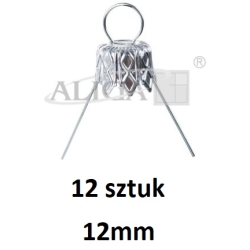 Zawieszki do bombek, srebrne, 12szt, ZW-4423, Aliga