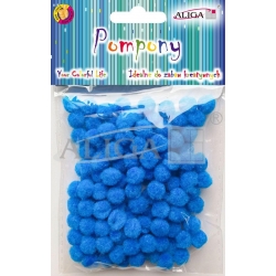Pompony 1cm / 120szt NIEBIESKIE POM-304