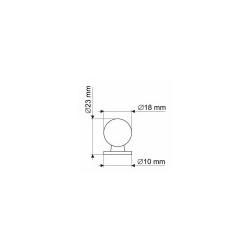 Gałka meblowa 23x18mm , uchwyt meblowy metalowy SATYNA / GN3406