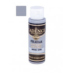 CADENCE Farba akrylowa  70 ml  SZARY, GREY  (6036) półmatowa