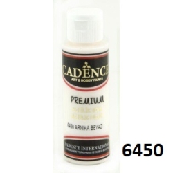 CADENCE Farba akrylowa półmatowa Premium 70ml / 6450 ARNICA WHITE / ODCIEŃ BIAŁEGO