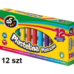 Plastelina AS 12 kolorów , okrągłe pałeczki / ASTRA