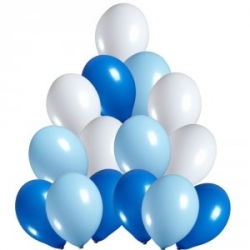 Komplet balonów  15szt   mix NIEBIESKIE , urodziny ,balony