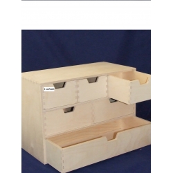 Komódka z 6 szufladkami , ,przybornik na biurko,szafkę,  organizer itp.  42x28,5x20,5cm, 6 szufladek