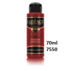 CADENCE Premium 7550 Farba akrylowa półmatowa 70ml TRUSKAWKOWA CZERWIEŃ STRAWBERRY RED