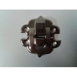 Zatrzask 3x3cm , zamknięcie 3x3cm ozdobne A023  SREBRO / okucia metalowe  do pudełek
