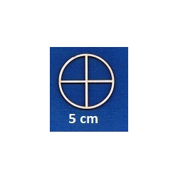 SKLEJKA #3mm Okno 5cm,okienko, rama okna fi 5cm / 1414 / okno okrągłe