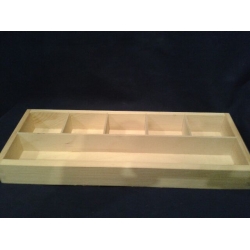 Pojemnik,przybornik, organizer , pudełko 39x14,5x4 cm - 6 PRZEGRÓDEK, pudełko gramatyczne, przegrodami