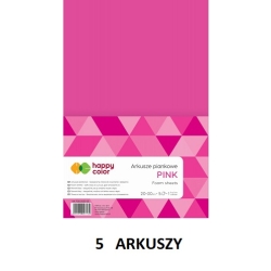 ARKUSZE PIANKOWE A4 RÓŻOWE A"5szt  HAPPY COLOR /  HA 7130 2030-25 / PIANKA