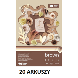 BLOK DECO A4/20 HOBBY BROWN 170 g/m2 5 KOL. HAPPY COLOR HA 7842 2030-BR