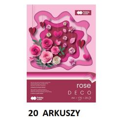 BLOK DECO A4/20 HOBBY ROSE 170 g/m2, 5 KOL. HAPPY COLOR HA 7842 2030-RS EAN: 5902979040245