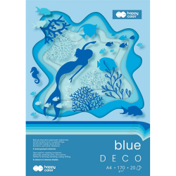 BLOK DECO  A4/20szt  NIEBIESKI 170gr /5/ HAPPY COLOR / HA 3717 2030-032 / 1520-032