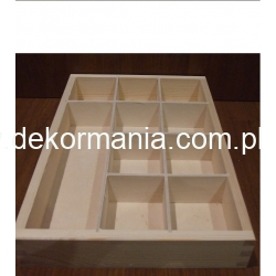 Pojemnik,przybornik, organizer,  31,2x21x4,3cm -10 PRZEGRÓDEK , pudełko gramatyczne , przegrodami