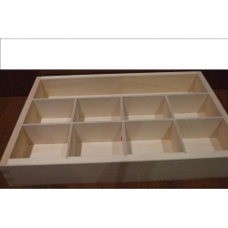 Pojemnik,przybornik, organizer  31,2x21x4,3cm - 9 PRZEGRÓDEK, pudełko gramatyczne ,przegrodami