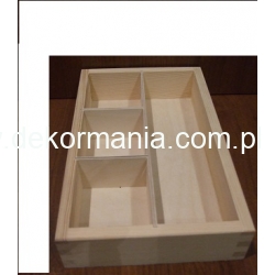Pojemnik,przybornik, organizer   24x14,7x4,3cm - 4  PRZEGRODY,4 przegródki pudełko gramatyczne , przegrodami