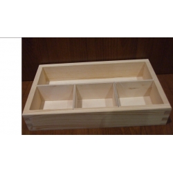 Pojemnik,przybornik, organizer   24x14,7x4,3cm - 4  PRZEGRODY,4 przegródki pudełko gramatyczne , przegrodami