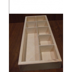 Pojemnik,przybornik, organizer  38,5x14,8x4,3cm -8 PRZEGRÓDEK , pudełko gramatyczne, przegrodami