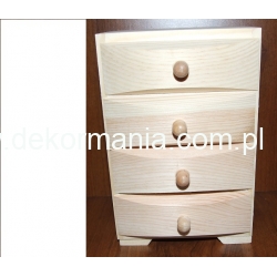 Komódka z 4 szufladkami wysoka  19x12,5x12,5cm,  szufladek