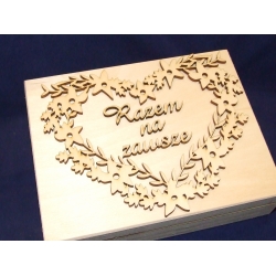 Serce ażurowe  15x12 cm z napisem 