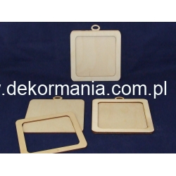 SKLEJKA #3mm Tabliczka 12x12cm z zawieszką zaokrąglone rogi , na obrazek 12x12  z ramką, obwódką CENA ZA 1 szt