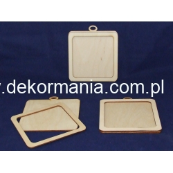 SKLEJKA #3mm Tabliczka 15x15cm z zawieszką zaokrąglone rogi , baza na obrazek 15x15  z ramką, obwódką CENA ZA 1 szt