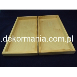 Pudełko 42,5x21,5x5cm płaskie,  otwierane na PŁASKO      np;na przybory wędkarskie, pudełko drewniane  42,5x21,5x5