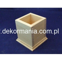 Kubek na biurko z podstawką 8x8x10cm , na długopisy,kredki itp./ pojemnik na biurko