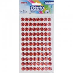 DŻETY SAMOPRZYLEPNE 88szt CZERWONE 8mm BREWIS / DS32