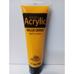 Farba akrylowa 100ml Phoenix -217- Indian Yellow, żółto-pomarańczowa